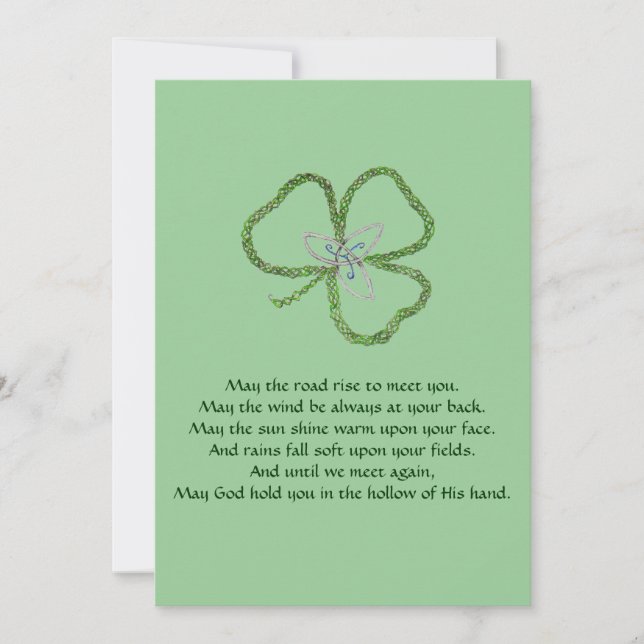 Carte Shamrock celte irlandais Knot (Devant)