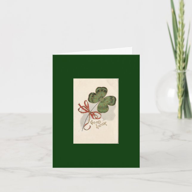 Carte Shamrock de bonne chance (Devant)