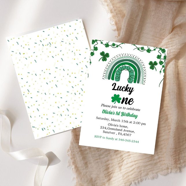 Carte Shamrock de l'invitation à l'anniversaire de St Pa (Créateur téléchargé)