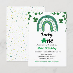 Carte Shamrock de l'invitation d'anniversaire de St Patr