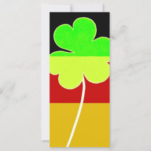 Carte Shamrock du drapeau irlandais allemand Clover St P