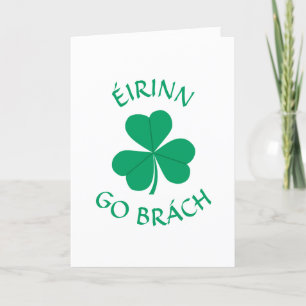 Carte Shamrock gaélique irlandais Saint Patrick's Day