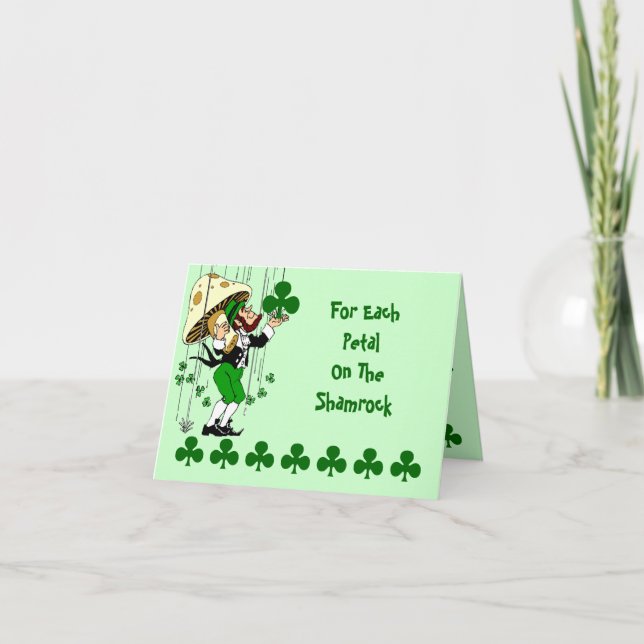 Carte shamrock Irish Blessing St. Patrick's Day (Devant)
