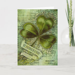 Carte Shamrock pour l'Irlande