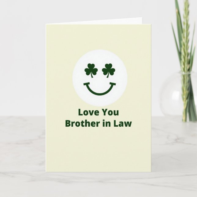 Carte Shamrock Smiling Brother Card (Devant)