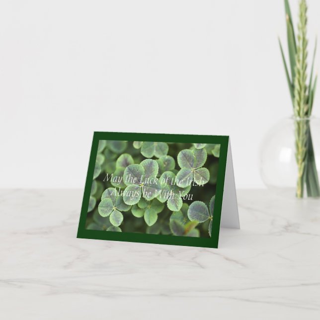 Carte Shamrocks de la Saint Patrick (Devant)