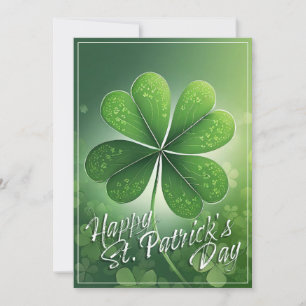 Carte Shamrocks verts Bonne St. Patrick's Day (8) c