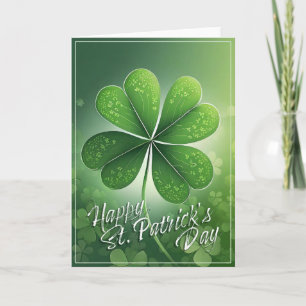 Carte Shamrocks verts Bonne St. Patrick's Day (8) c