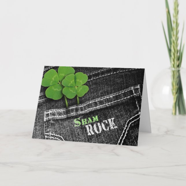 Carte Shamrosks à Jeans Pocket St. Patrick's (Devant)
