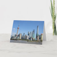 Shanghai de la Bund Greeting Card