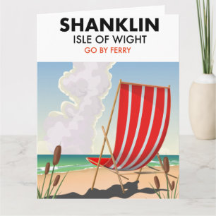 Carte Shanklin Beach est l'île de l'affiche de voyage po