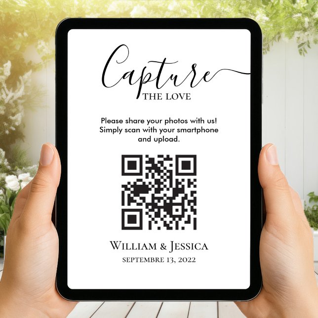 Carte Share Wedding Photos With QR Code (Créateur téléchargé)