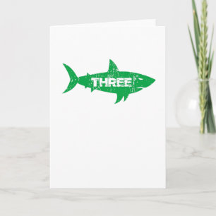 Carte SHARK ANNIVERSAIRE 3 ans 3ème anniversaire bébé bé