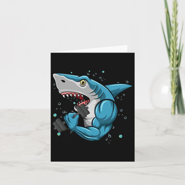 Carte Shark Gym Powerlifting Weightlifting Bodybuilding (Devant)