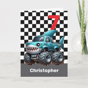Carte Shark Monster Truck 7e anniversaire