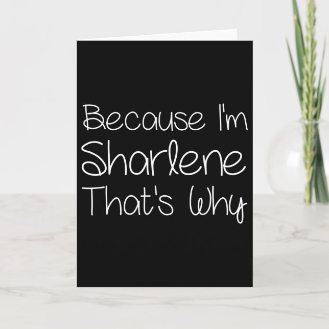 Carte Sharlene Funny Personalized Birthday Women Name Gi (Devant)