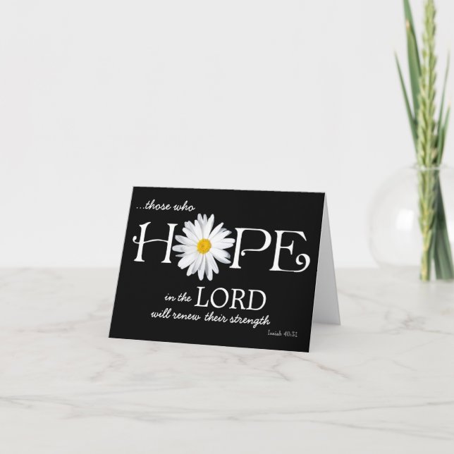 Carte Shasta Daisy Hope dans le Seigneur Isaïe 40:31 Car (Devant)