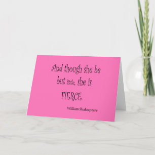 Carte She Be But Little She est le quota de Fiakespeare
