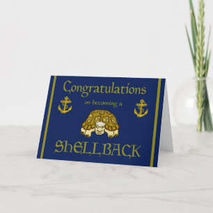 Carte Shellback pour les félicitations de la Marin