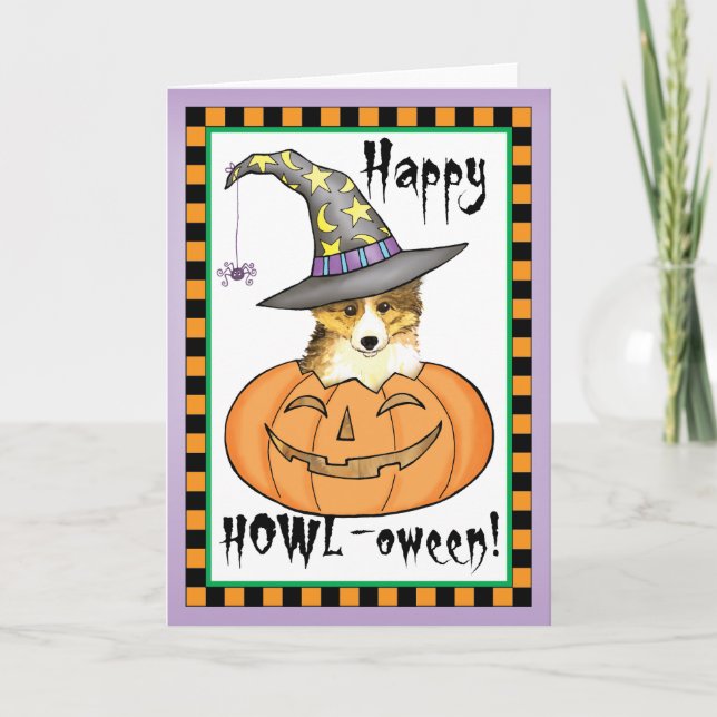 Carte Sheltie Halloween (Devant)