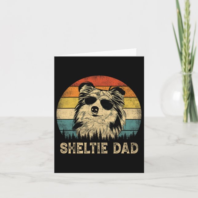 Carte Sheltie Papa Amoureux de les chiens Fête des pères (Devant)