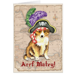 Carte Sheltie Pirate