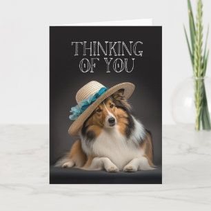 Carte Sheltie qui pense à vous