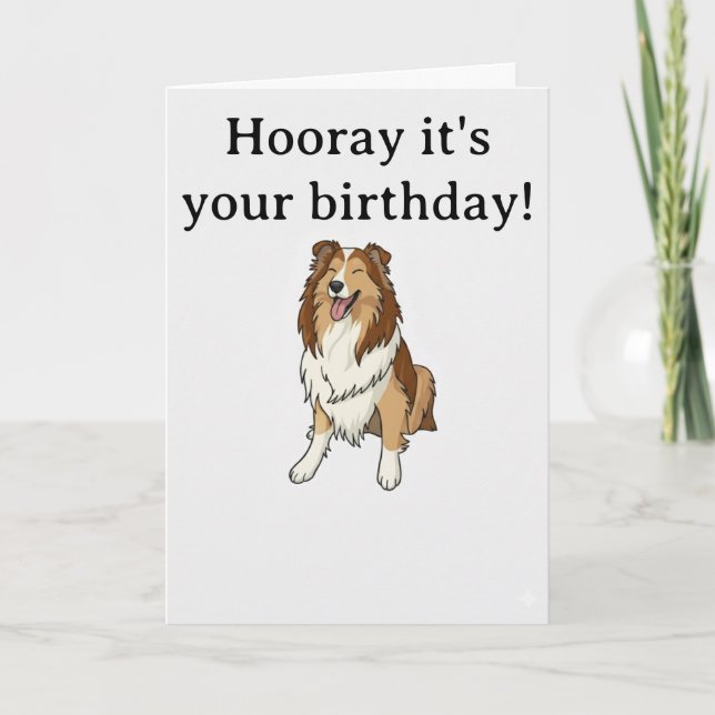 Carte Sheltie souriant (Devant)