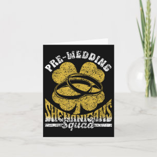 Carte Shenanigans Pré-mariage Squad Groom Bride Party Ba