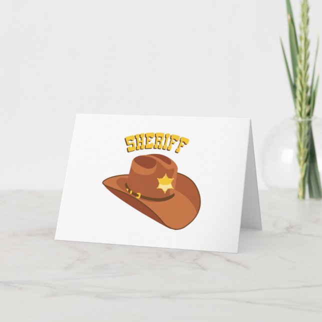 Carte Shérif Cowboy Hat (Devant)
