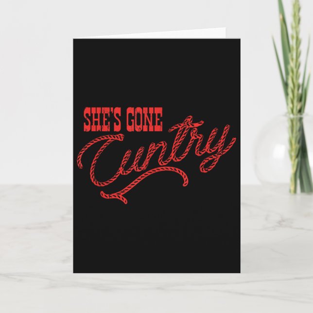 Carte She's Gone Ry, Country Music, Cowboy Western  (Devant)