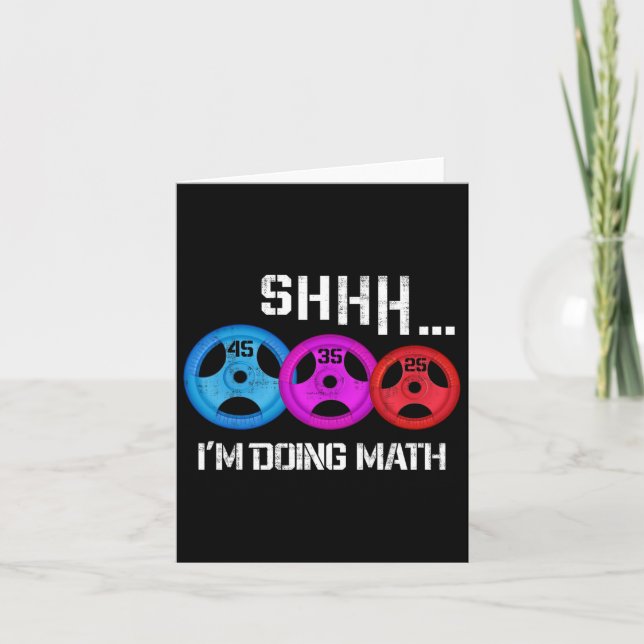 Carte Shhh I's Doing Math Drôle entraînement Gym Humour  (Devant)