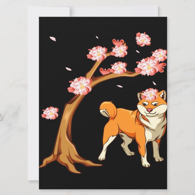 Carte Shiba Inu Chien drôle| Cadeau de fête de plage sig (Devant)