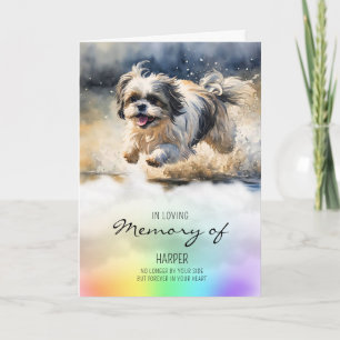 Carte Shih tzu aquarelle chien de chien perte sympathie