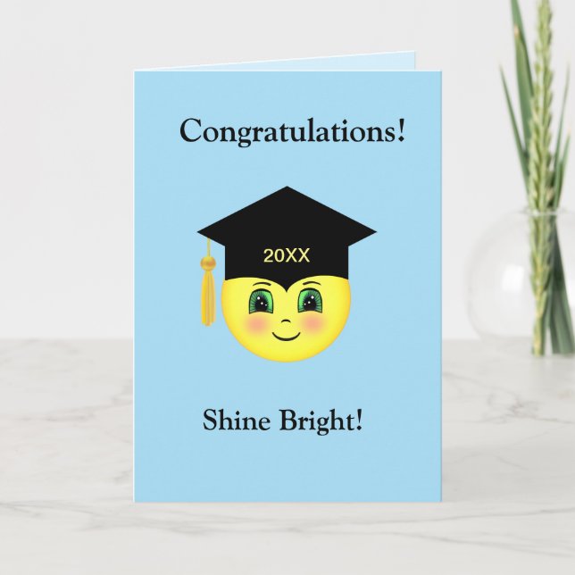 Carte Shine Bright Happy Face (Devant)