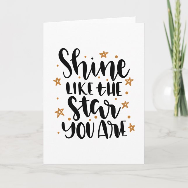 Carte Shine like the Star you (Devant)