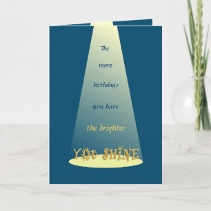 Carte Shine On Happy 60th Birthday Accueil personnalisé