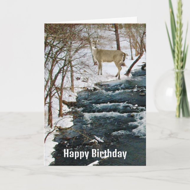 Carte Shoal Creek en hiver avec Deer Mens (Devant)