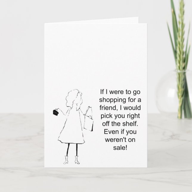 Carte Shopping pour un ami (Devant)