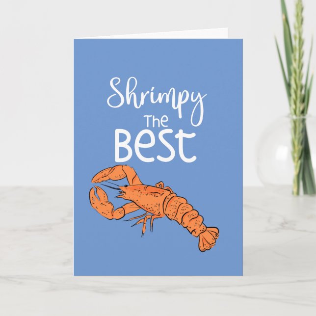 Carte Shrimpy le meilleur homard noël merci (Devant)