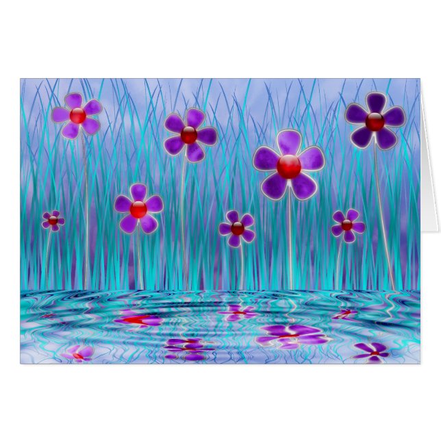 Carte Shy Daisies (Devant horizontal)