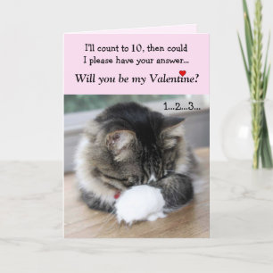 Carte Shy Valentine Kitty