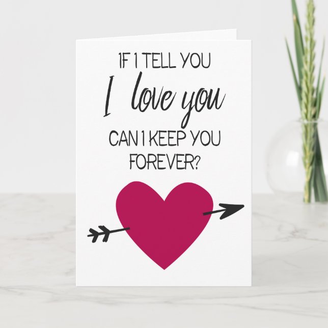 Carte "Si je vous dis que je vous aime" Valentine ou pro (Devant)