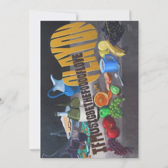 Carte Si la musique est la nourriture de l'amour (Devant)