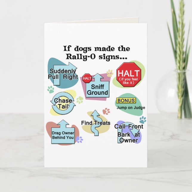 Carte Si les chiens faits rassemblent des signes (Devant)