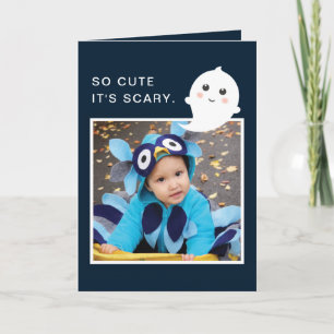 Carte Si mignon c'est Halloween heureux effrayant