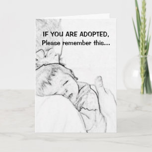 Carte Si vous êtes adopté, n'oubliez pas ceci...