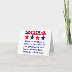 Carte Si Vous Ne Vous Intéressez Pas - Citation Politiqu