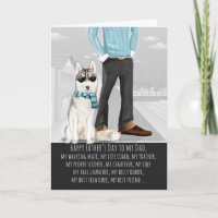 Siberian Husky de la Fête des pères de chien drôle