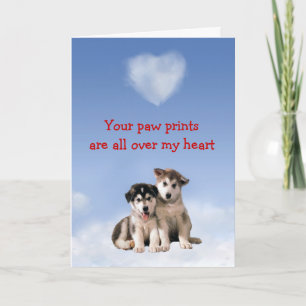 Carte Sibérienne Husky Puppy Love